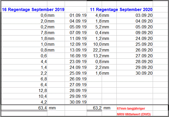 Regen September 2020